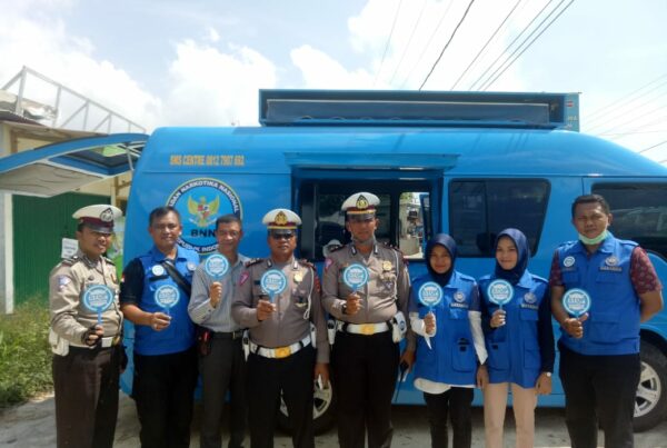 Rayakan Natal dan Tahun Baru 2020, BNNK Tanggamus dan Satlantas Polres Tanggamus Tes Urine Supir Angkutan Umum