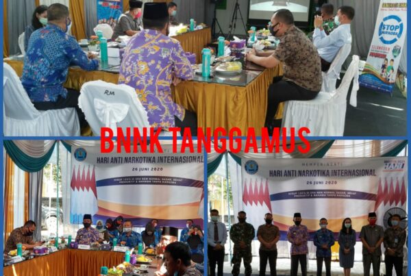 BNN Kabupaten Tanggamus Mengikuti Perayaan Puncak HANI 2020 melalui Video Confrence
