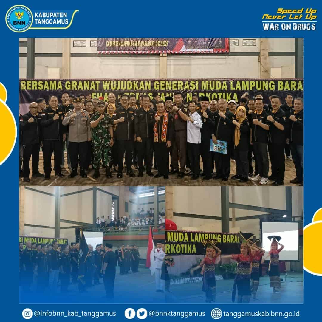 PELANTIKAN DEWAN PIMPINAN CABANG GERAKAN NASIONAL ANTI NARKOTIKA (DPC GRANAT) KABUPATEN LAMPUNG BARAT MASA BAKTI 2022-2027 PELANTIKAN DEWAN PIMPINAN CABANG GERAKAN NASIONAL ANTI NARKOTIKA (DPC GRANAT) KABUPATEN LAMPUNG BARAT MASA BAKTI 2022-2027