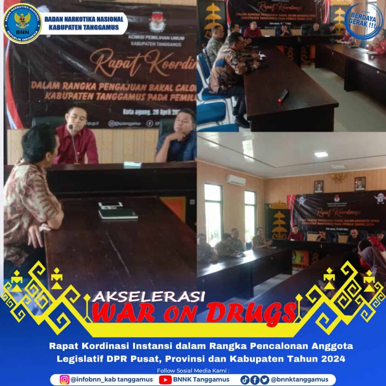 Rapat Kordinasi Instansi dalam Rangka Pencalonan Anggota Legislatif DPR Pusat, Provinsi dan Kabupaten Tahun 2024 Rapat Kordinasi Instansi dalam Rangka Pencalonan Anggota Legislatif DPR Pusat, Provinsi dan Kabupaten Tahun 2024