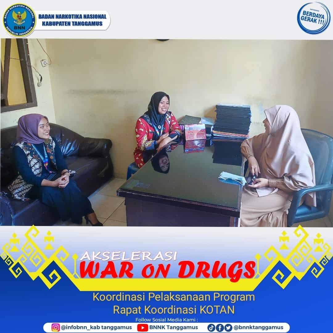 KOORDINASI KEGIATAN RAPAT KOORDINASI PENGEMBANGAN DAN PEMBINAAN KOTA/KABUPATEN TANGGAP ANCAMAN NARKOBA