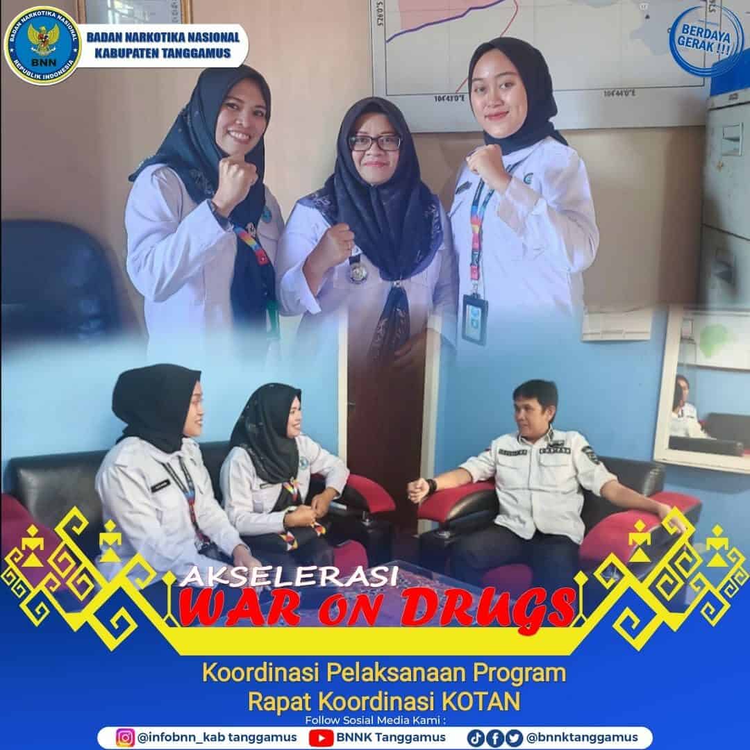 KOORDINASI KEGIATAN RAPAT KOORDINASI PENGEMBANGAN DAN PEMBINAAN KOTA/KABUPATEN TANGGAP ANCAMAN NARKOBA