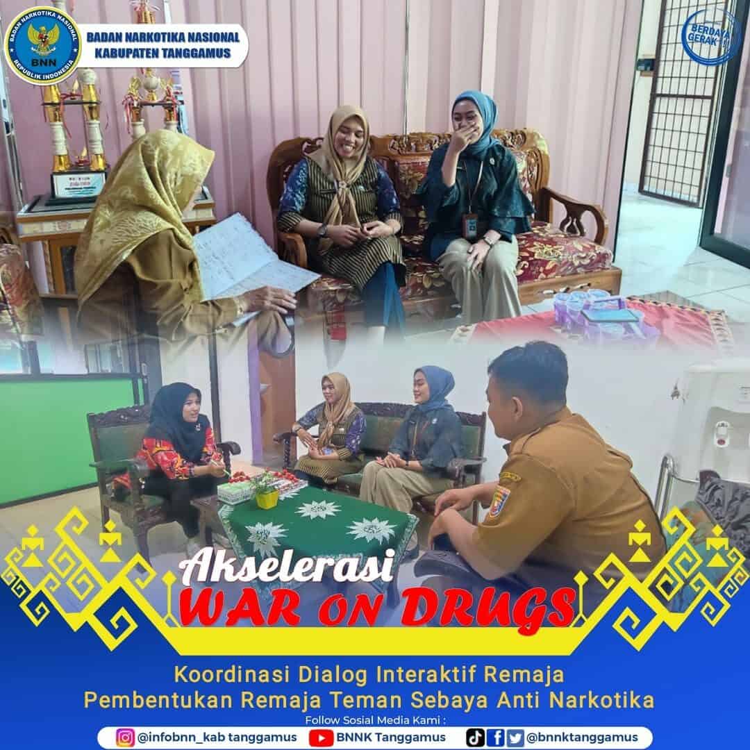 KOORDINASI KEGIATAN PEMBENTUKAN REMAJA TEMAN SEBAYA ANTI NARKOTIKA KOORDINASI KEGIATAN PEMBENTUKAN REMAJA TEMAN SEBAYA ANTI NARKOTIKA