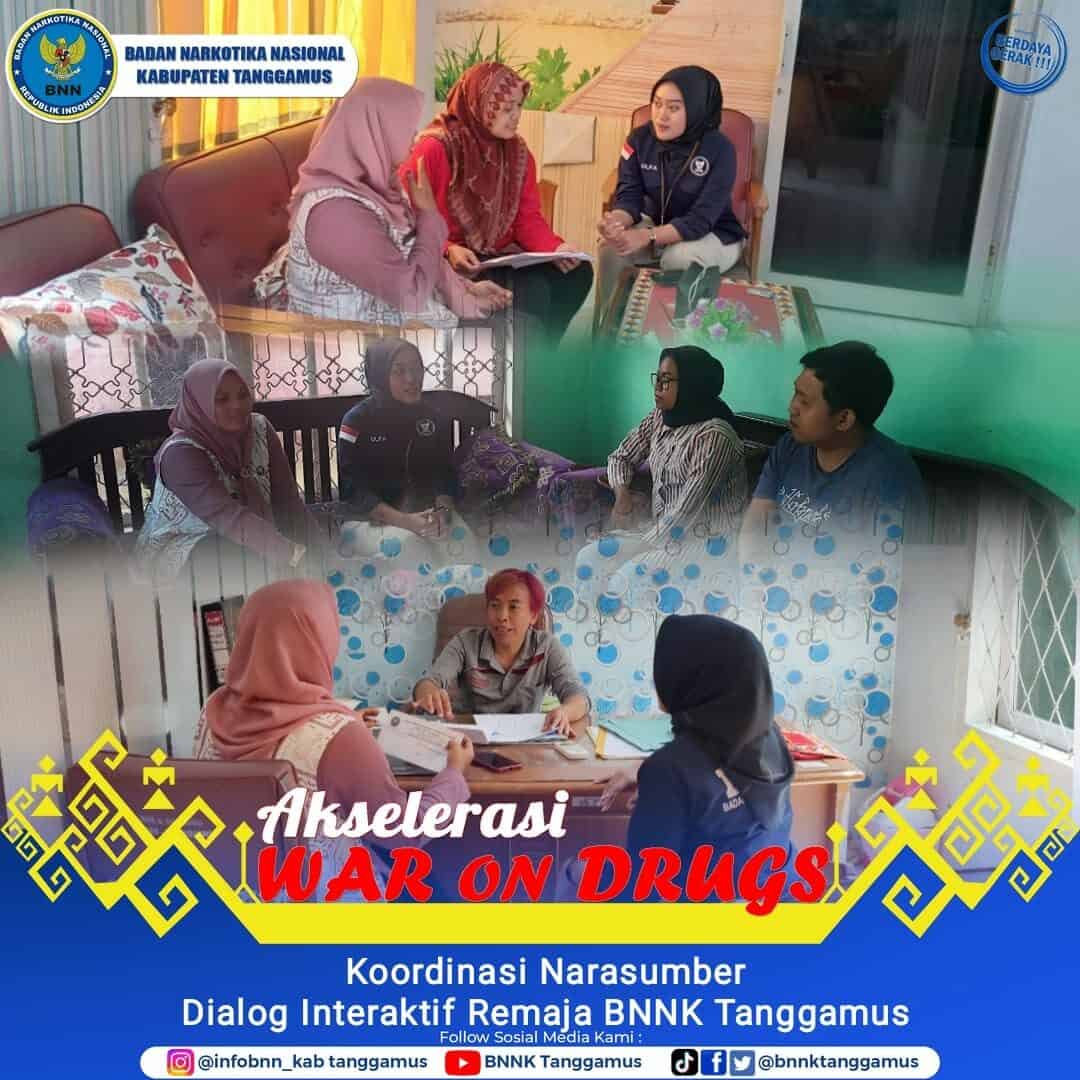 KOORDINASI NARASUMBER KEGIATAN PEMBENTUKAN REMAJA TEMAN SEBAYA ANTI NARKOTIKA KOORDINASI NARASUMBER KEGIATAN PEMBENTUKAN REMAJA TEMAN SEBAYA ANTI NARKOTIKA