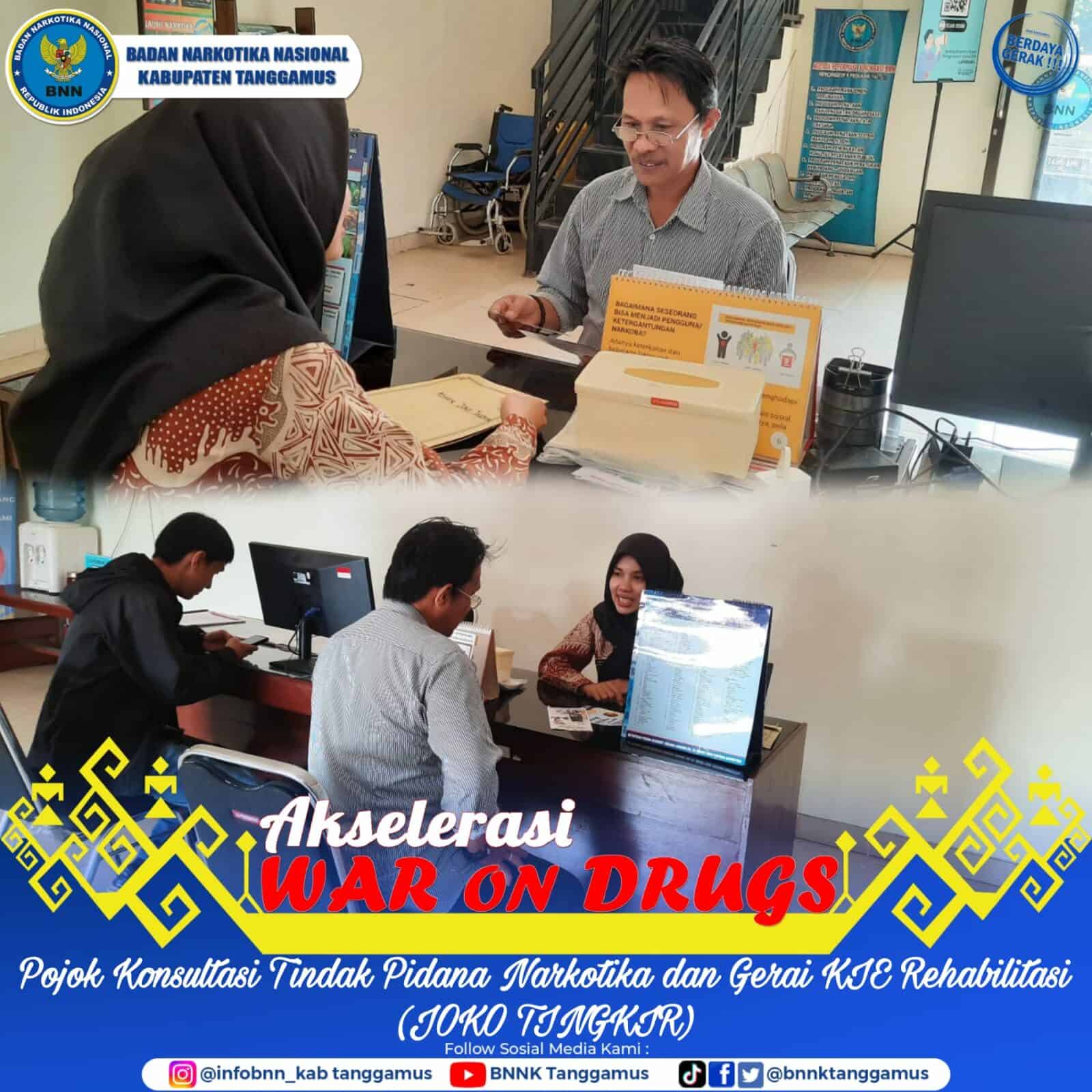 Layanan Pojok Konsultasi Tindak Pidana Narkotika dan Gerai KIE Rehabilitasi (JOKO TINGKIR) Layanan Pojok Konsultasi Tindak Pidana Narkotika dan Gerai KIE Rehabilitasi (JOKO TINGKIR)