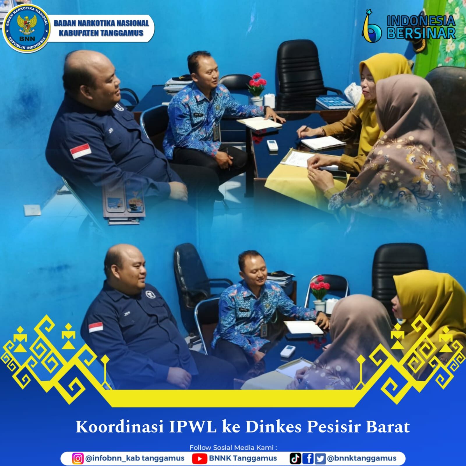 KOORDINASI KE DINKES PESISIR BARAT KOORDINASI KE DINKES PESISIR BARAT
