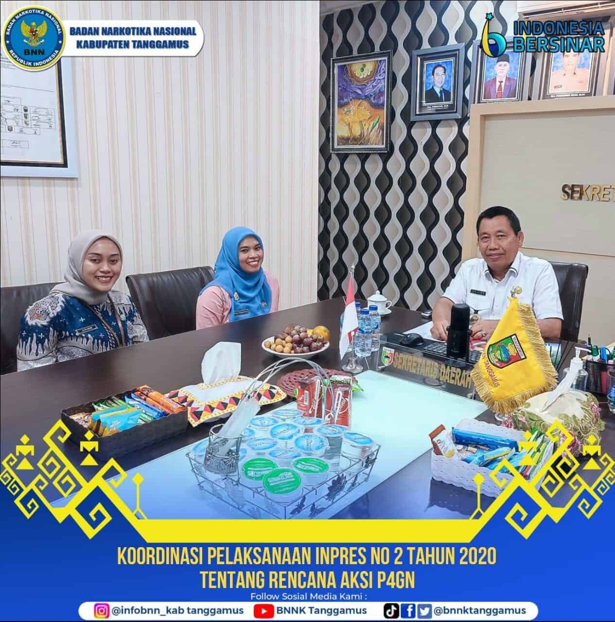 KOORDINASI PELAKSANAAN INPRES NO 2 TAHUN 2020 TENTANG RENCANA AKSI P4GN KOORDINASI PELAKSANAAN INPRES NO 2 TAHUN 2020 TENTANG RENCANA AKSI P4GN