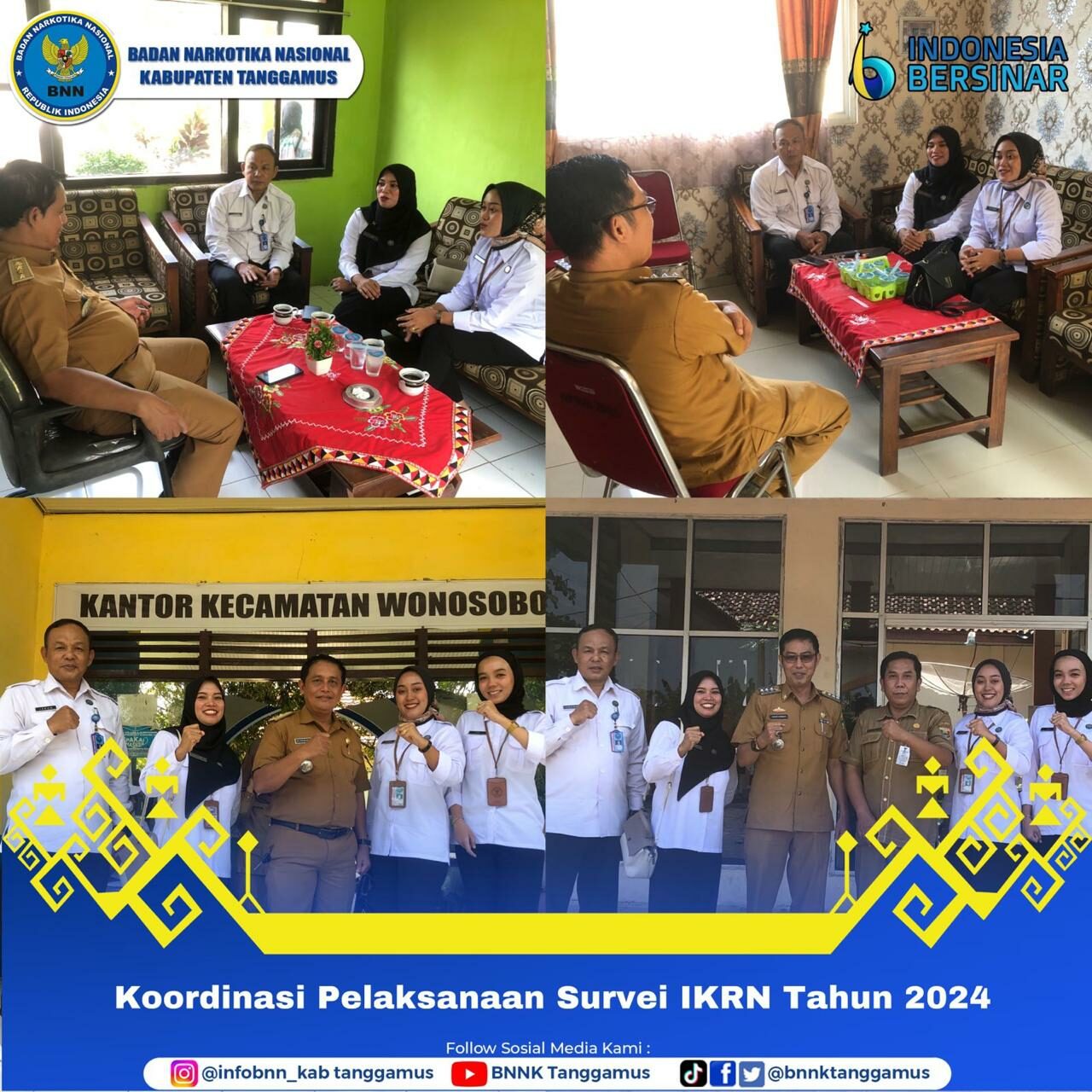 KOORDINASI PELAKSANAAN SURVEY IKRN DI KECAMATAN WONOSOBO DAN KOTAAGUNG BARAT KOORDINASI PELAKSANAAN SURVEY IKRN DI KECAMATAN WONOSOBO DAN KOTAAGUNG BARAT