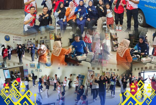 PEMERIKSAAN KESEHATAN DAN SENAM BERSAMA DALAM RANGKA HUT KORPRI KE 53