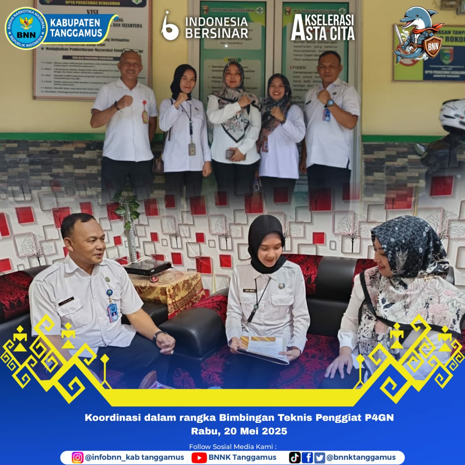 Koordinasi dalam rangka Pelaksanaan Bimbingan Teknis Penggiat P4GN Koordinasi dalam rangka Pelaksanaan Bimbingan Teknis Penggiat P4GN