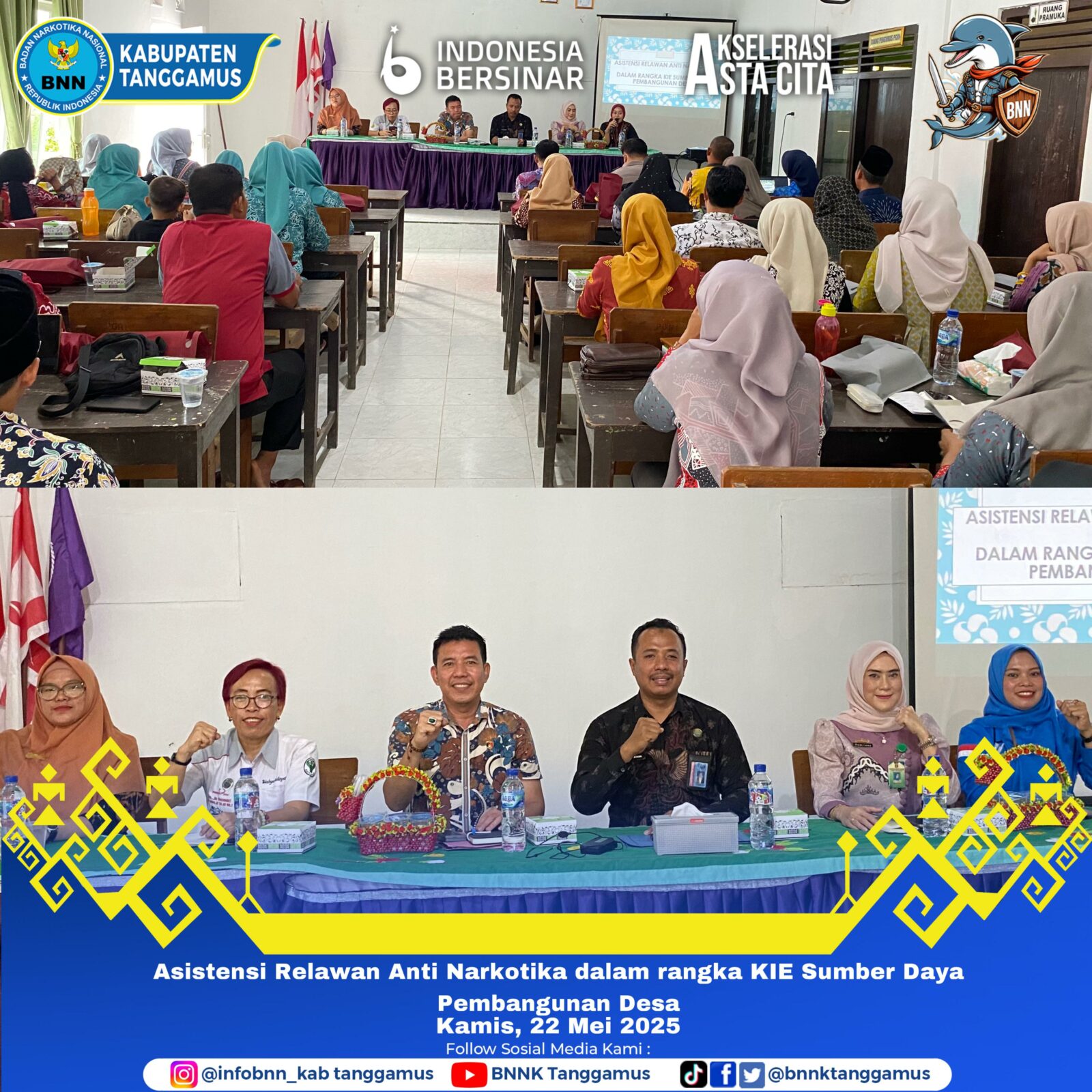 Asistensi Relawan Anti Narkotika dalam rangka KIE Sumber Daya Pembangunan Desa Asistensi Relawan Anti Narkotika dalam rangka KIE Sumber Daya Pembangunan Desa