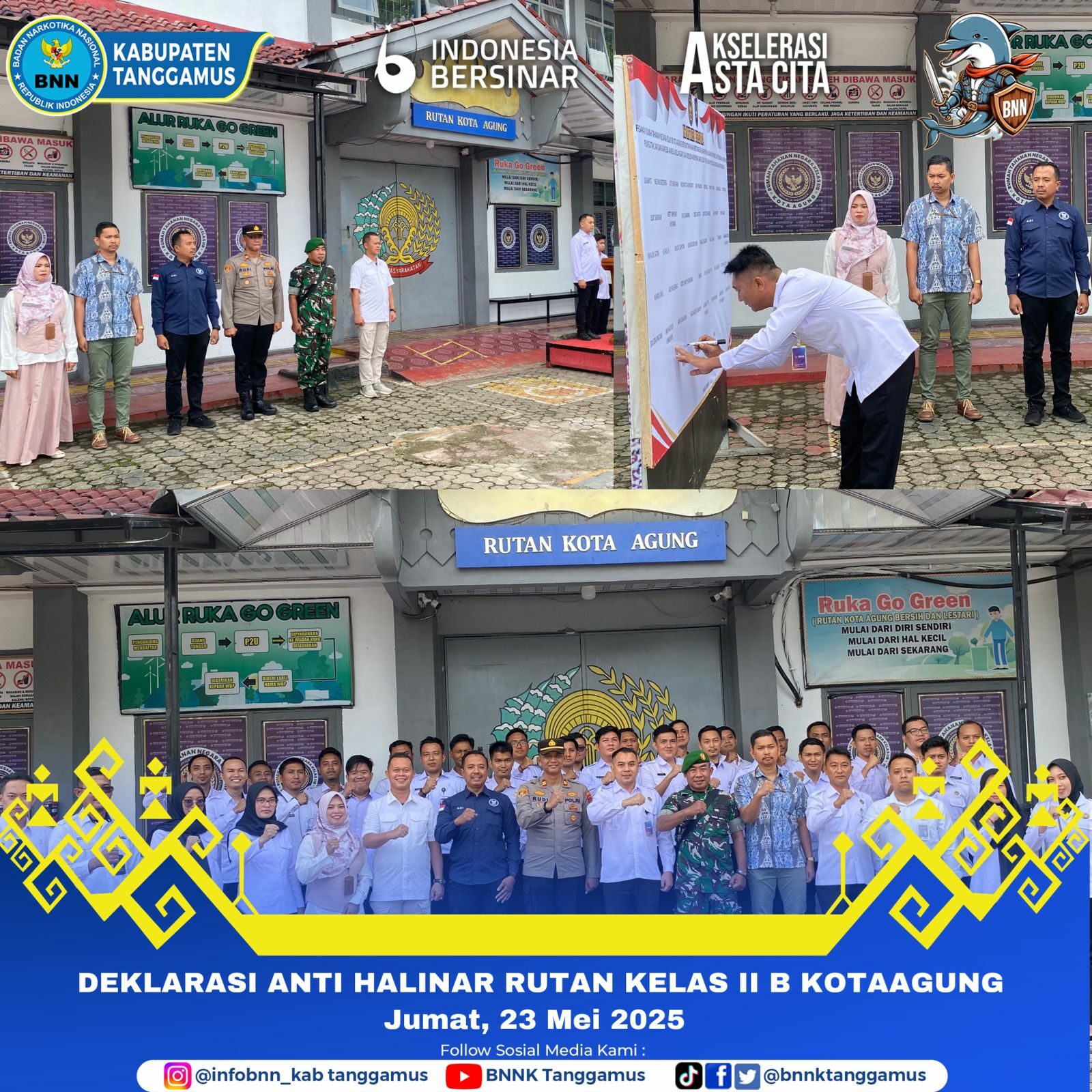 DEKLARASI ANTI HALINAR RUTAN KELAS IIN KOTAAGUNG DEKLARASI ANTI HALINAR RUTAN KELAS IIN KOTAAGUNG