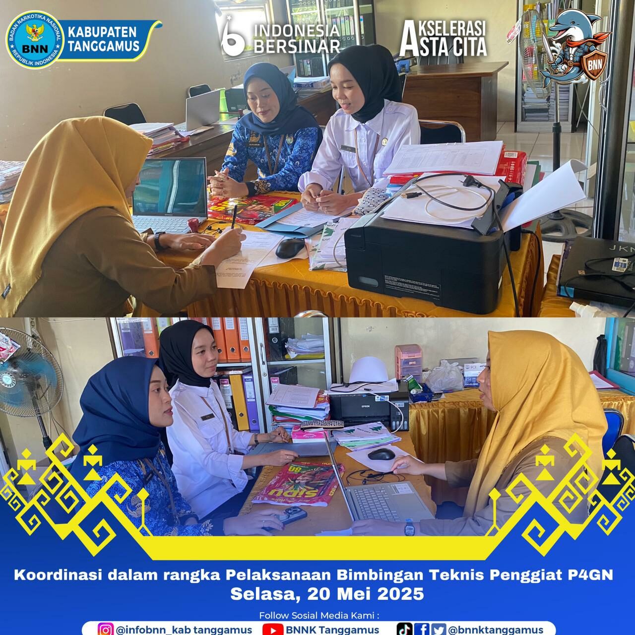 Koordinasi dalam rangka Pelaksanaan Bimbingan Teknis Penggiat P4GN Koordinasi dalam rangka Pelaksanaan Bimbingan Teknis Penggiat P4GN