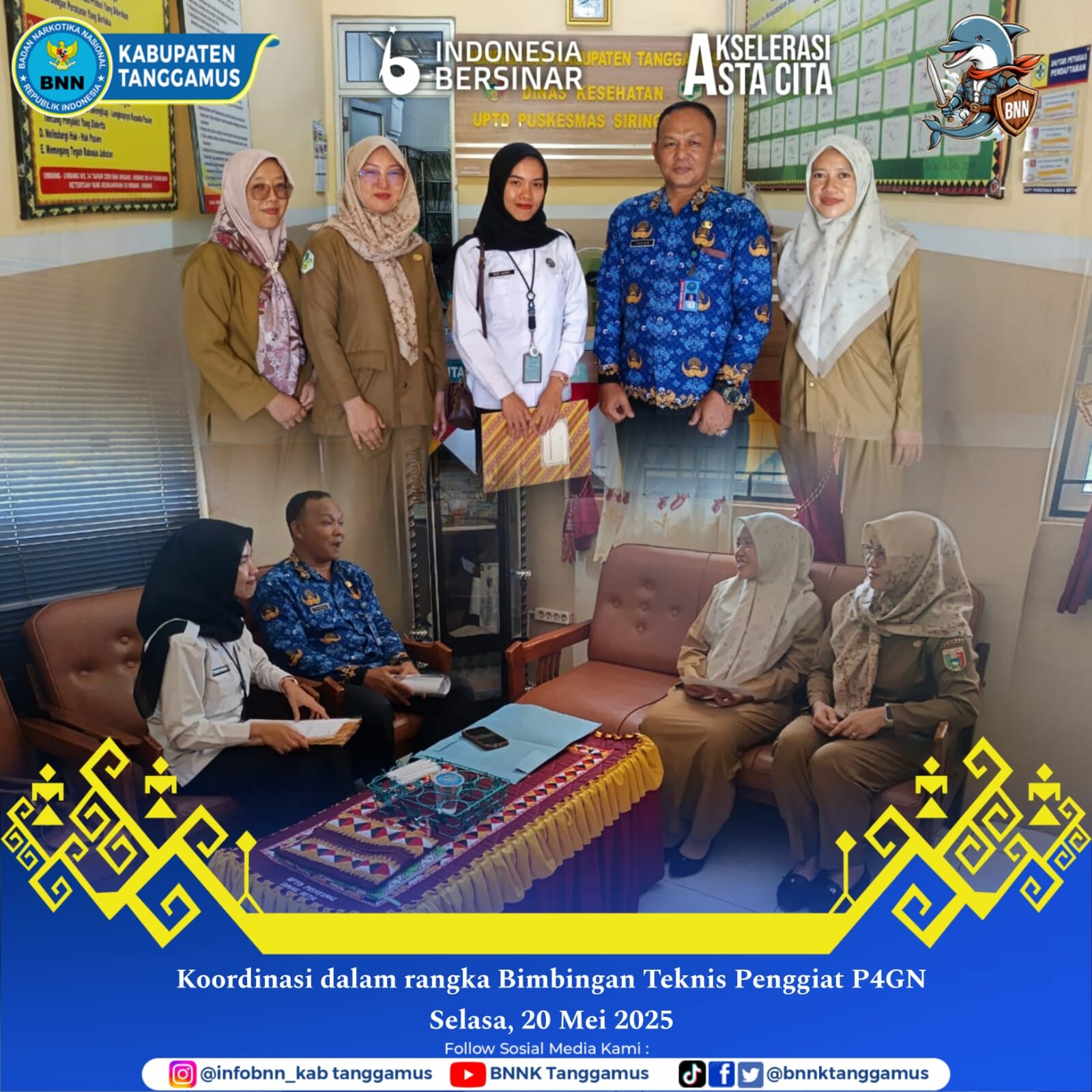 Koordinasi dalam rangka Pelaksanaan Bimbingan Teknis Penggiat P4GN Koordinasi dalam rangka Pelaksanaan Bimbingan Teknis Penggiat P4GN